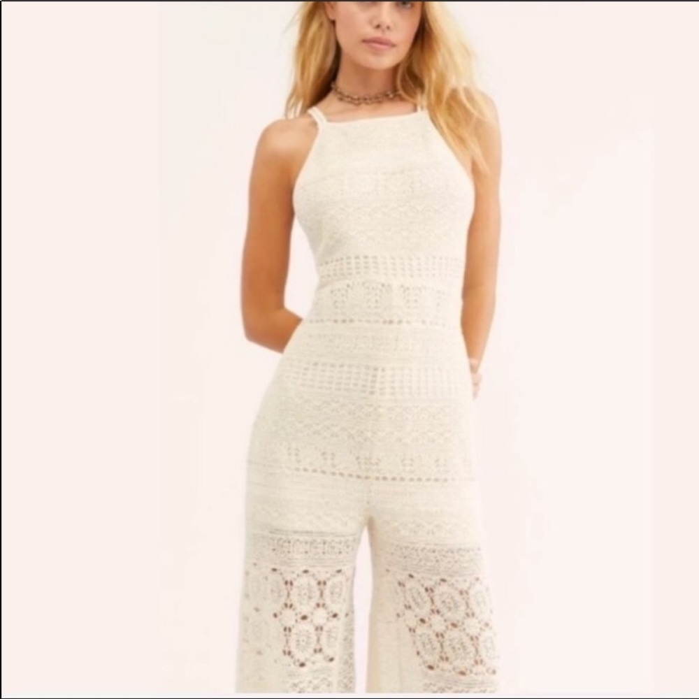 Free People crocheted jumpsuit